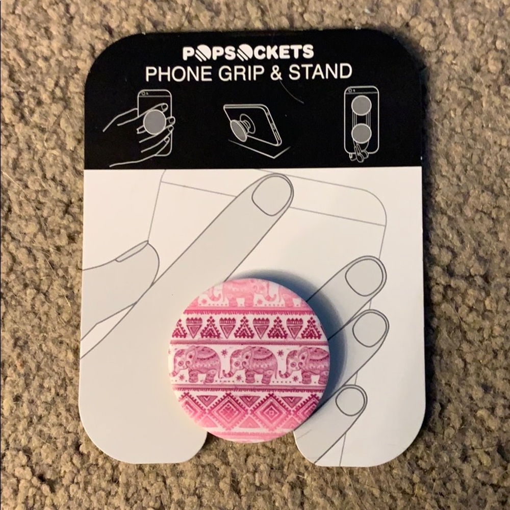 Pink and Purple Elephant Popsocket